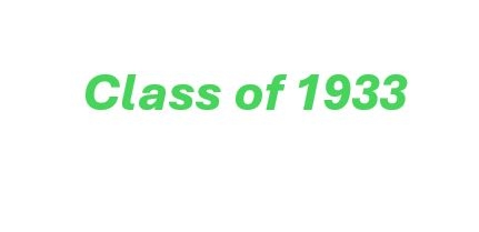 Class of 1933